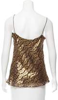 Thumbnail for your product : Milly Silk Metallic Top