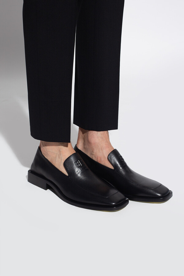 Balenciaga Leather Loafers Men's Black - ShopStyle