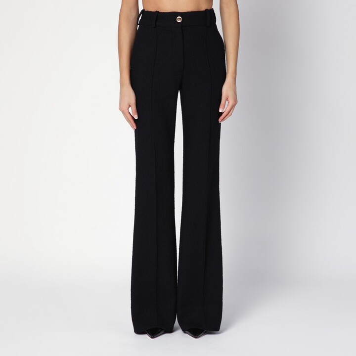 【関税&送料込】Patou Black Wool Blend Bell-Bottom Trousers Patou Black wool blend bell-bottom trousers - ShopStyle Pants