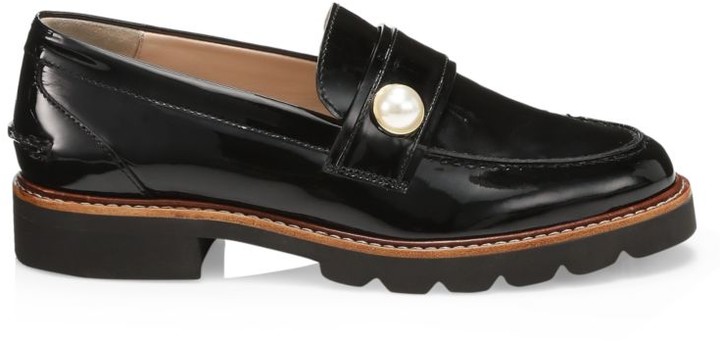stuart weitzman manila leather loafers