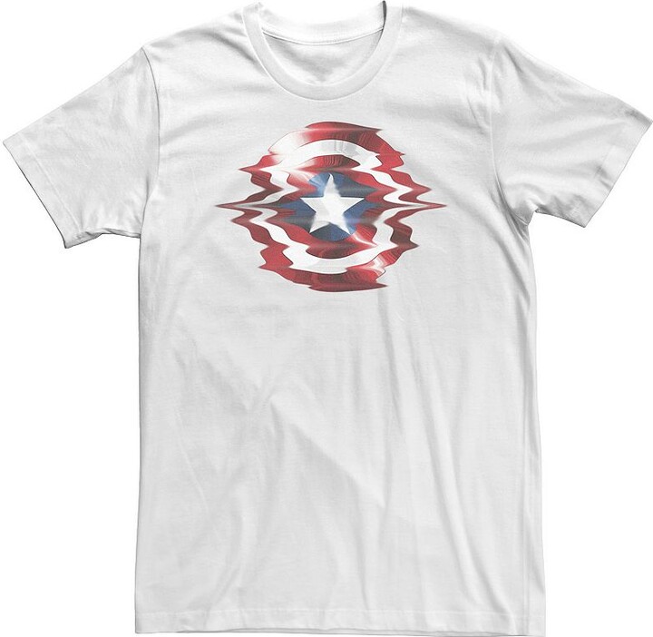 Marvel Big & Tall Captain America Shield Glitch Tee