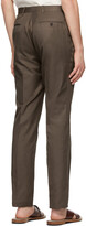 Thumbnail for your product : Isaia Brown Cotton Sanita Trousers