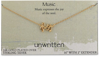 Unwritten Music Notes Pendant Necklace in 14k Gold-Plated Sterling Silver