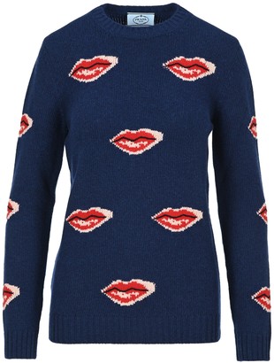 Prada Lips Jacquard Sweater