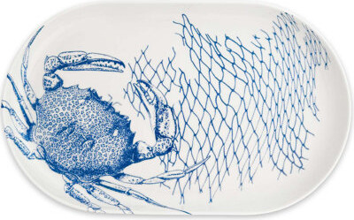 Caskata Crab Large Coupe Oval Platter