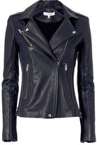 Thumbnail for your product : IRO Tara Leather Moto Jacket: Navy