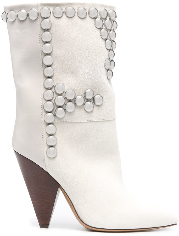 Isabel Marant Layo studded ankle boots - ShopStyle