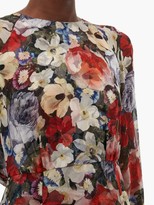 Thumbnail for your product : Erdem Lamara Poppy Collage-print Silk Gown - Black Multi