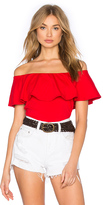 Thumbnail for your product : Susana Monaco Ruffle Off Shoulder Top