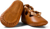 Thumbnail for your product : Chloé Tan Lace Up Crib Shoes