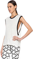 Thumbnail for your product : IRO Calvina Linen Tank in Off White & Black