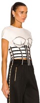 Thumbnail for your product : Area Cage Strap Corset Top in Black