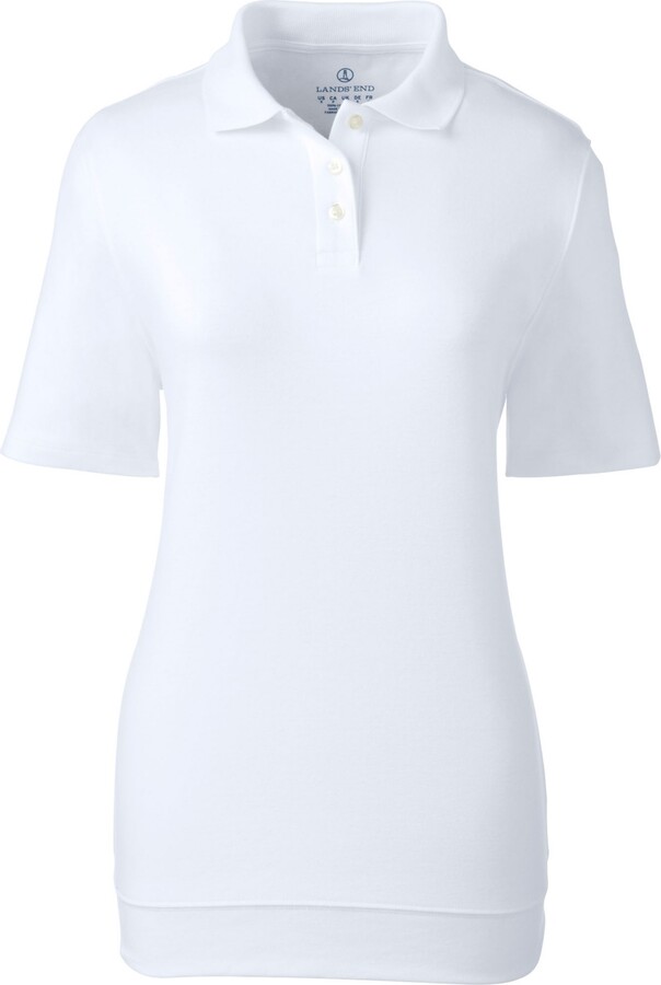 Lands' End School Uniform Women's Short Sleeve Mesh Polo Shirt 