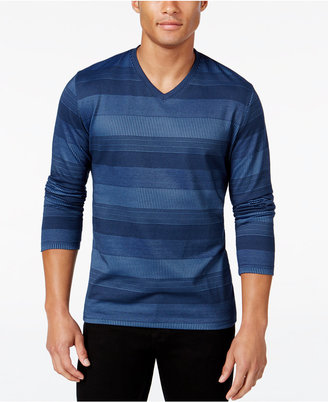 Alfani Men's Striped Long-Sleeve T-Shirt, Only at Macy's,