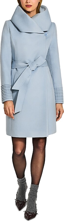 Sentaler Mid Length Hooded Wrap Coat