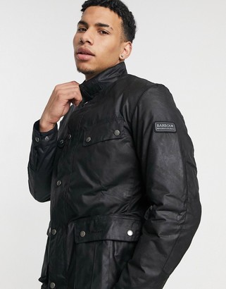 barbour international original wax jacket slim