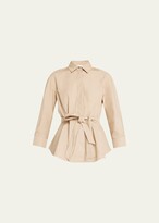 Cuneo Belted Button-Front Blouse 