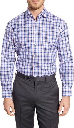 Nordstrom Traditional Fit Non-Iron Plaid Dress Shirt