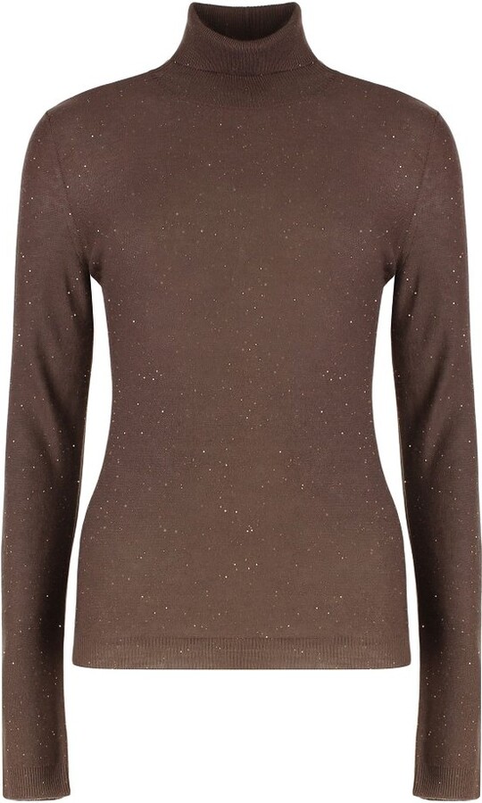 Fabiana Filippi Sequin High Neck Jumper