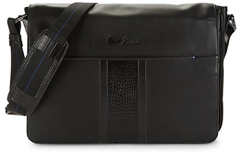 robert graham leather messenger bag