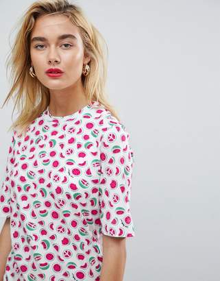 Love Moschino Watermelon T-Shirt Dress