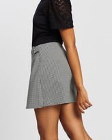 Thumbnail for your product : Review Women's Black Shorts - Louisiana Gingham Skort - Size One Size, 12 at The Iconic