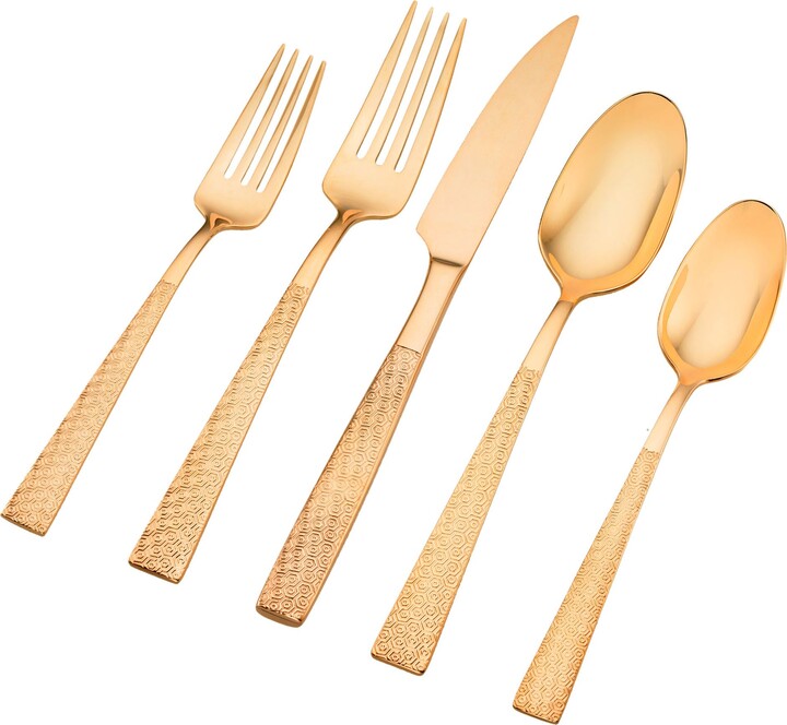 Hampton Forge Argent Orfevres 24kt Rose Gold-Plated 18/10 5-p c Place Settin