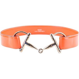 Gucci orange Patent leather Belts