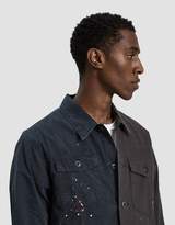 Thumbnail for your product : John Elliott Distorted Military Button Up Shirt in Washed Black