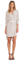 Thumbnail for your product : Halston Long Sleeve Shirt Dress with Belt