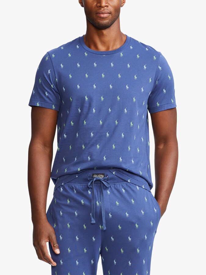 Mens Pyjama Short Sleeve Size 50-Light Blue-Round Neck