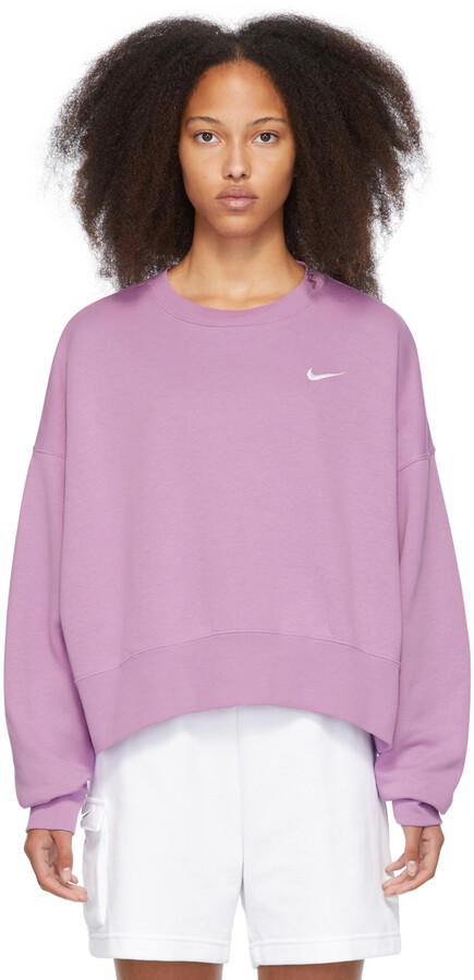 Nike Purple Sportswear Essential Sweatshirt - ShopStyle