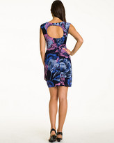 Thumbnail for your product : Le Château Abstract Print Slub Knit Dress