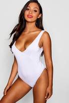 Thumbnail for your product : boohoo Petite Contrast Stitch Detail Bodysuit
