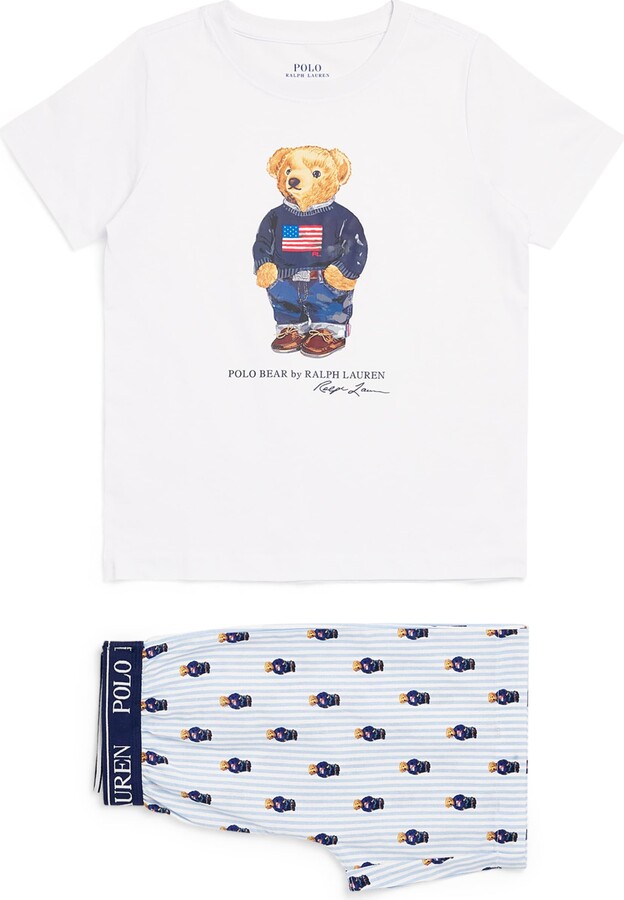 Ralph Lauren Kids Cotton Polo Bear T-Shirt and Shorts Pyjama Set