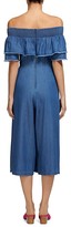 Thumbnail for your product : Whistles Denim Off-the-Shoulder Jumpsuit