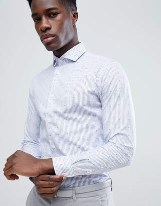 Selected slim fit smart shirt with all