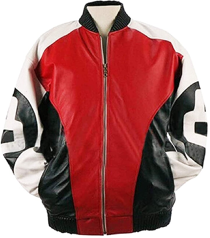 4xl leather bomber jacket