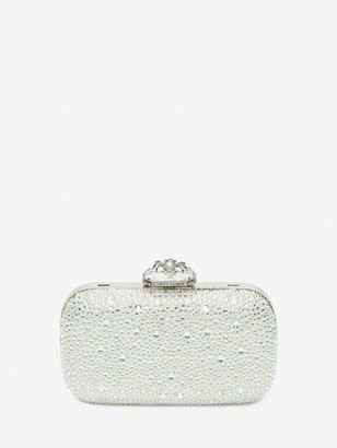 alexander mcqueen white clutch