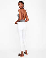 Thumbnail for your product : Express Mid Rise White Embroidered Stretch Ankle Jean Leggings