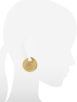 Thumbnail for your product : Stefano Patriarchi Golden Silver Etched Round Shield Drop Earrings