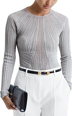 Reiss Isobel Metallic Sweater