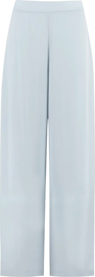 Clips Elastic-Waist Wide-Leg Trousers