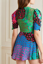 Thumbnail for your product : Rhode Resort Leanna Twist-front Printed Crepe De Chine Mini Dress - Pink