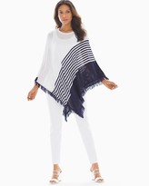 Thumbnail for your product : Soma Intimates Textured Poncho Wander Stripe Plcmt White