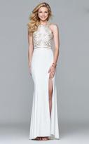 Thumbnail for your product : Faviana 7924 Jersey dress with beaded bodice