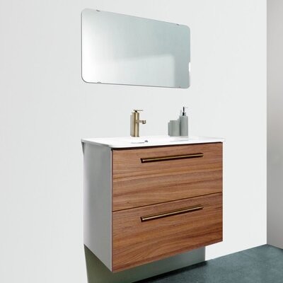 Brayden Studio Bozek 25 Wall Mounted, Rodarte 24 Single Bathroom Vanity Set With Mirror