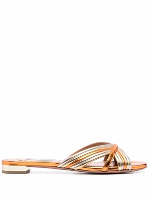 aquazzura flat sandals