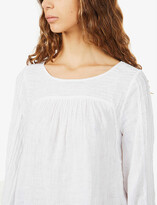 Thumbnail for your product : The White Company Pintuck-detail linen top
