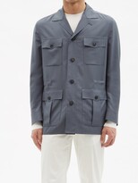 Thumbnail for your product : Brioni Sahariana 150s Wool-blend Twill Field Jacket - Dark Grey